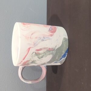 Urban Outfitters Rainbow Marble Ceramic Mug